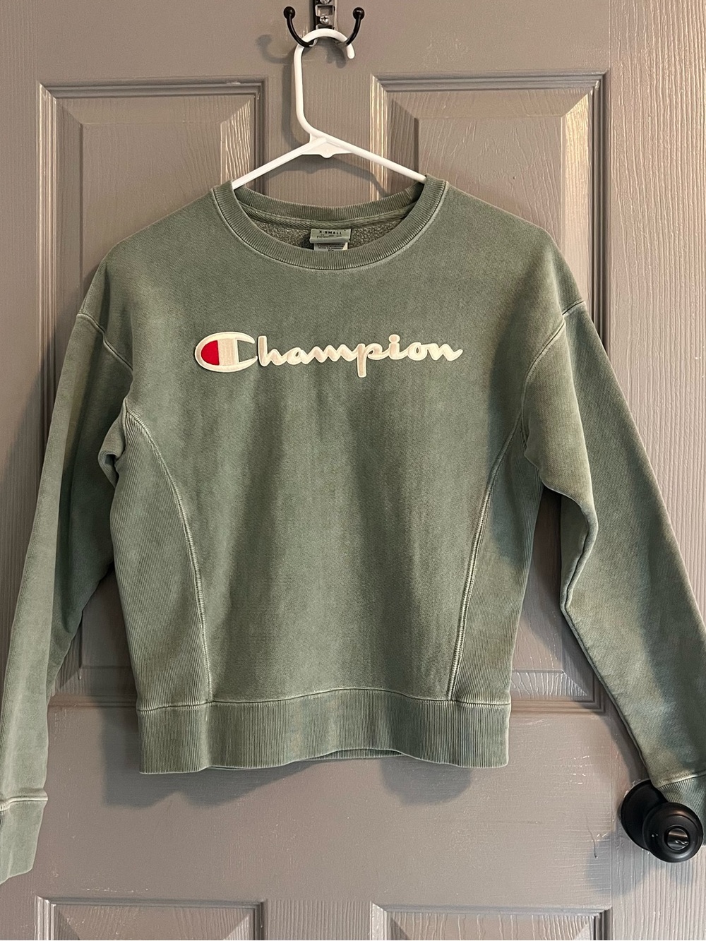 Champion Sage Green Sweatshirt Thick Sporty Casual Women’s XS